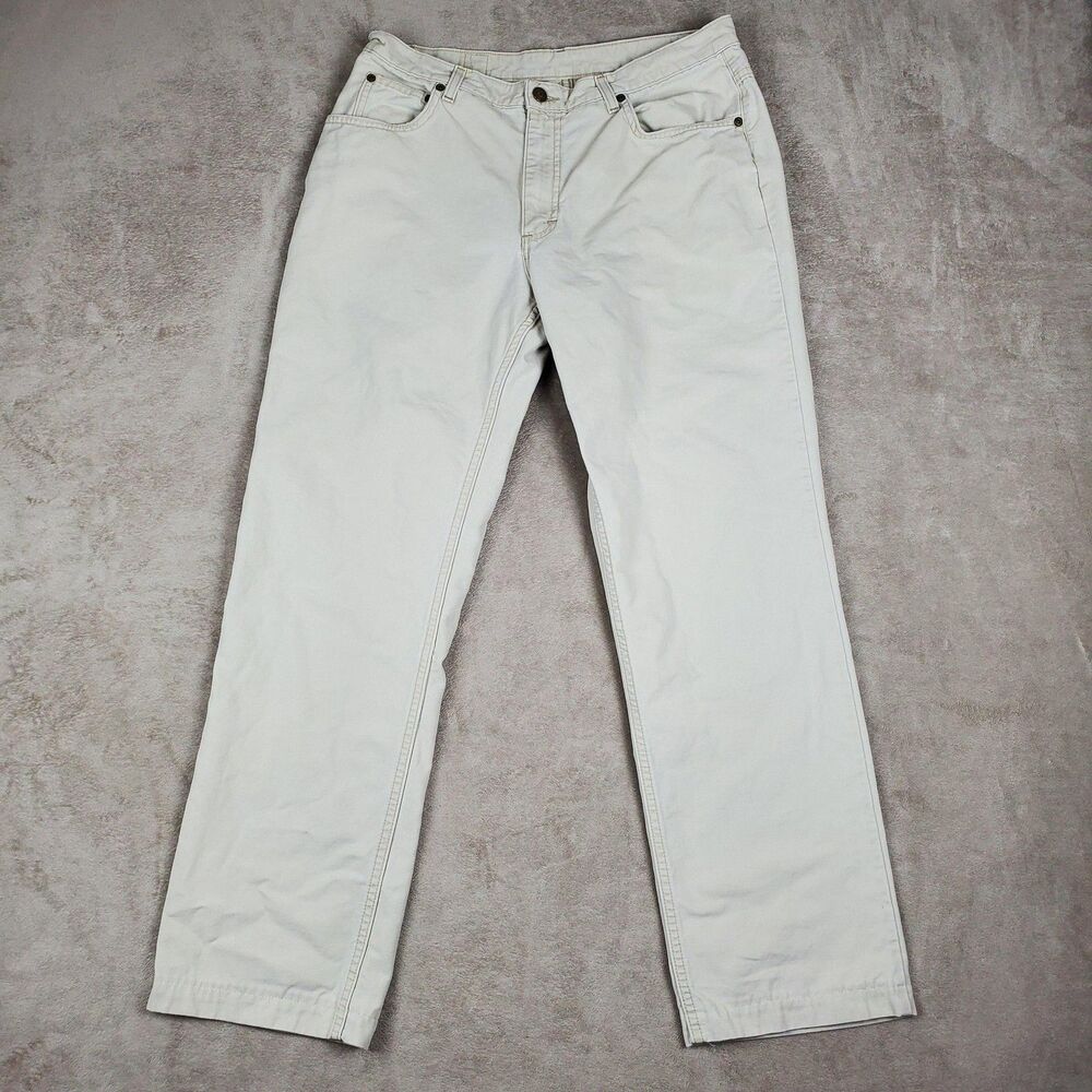 Bills Khakis Pants Mens 32x30 Beige Classic Fit 100% Cotton Canvas Casual USA